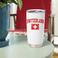 Switzerland Fan Tumbler Cup Vintage Retro Swiss Cross Flag