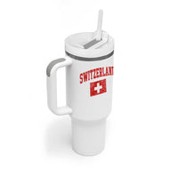 Switzerland Fan Tumbler With Handle Vintage Retro Swiss Cross Flag