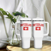 Switzerland Fan Tumbler With Handle Vintage Retro Swiss Cross Flag