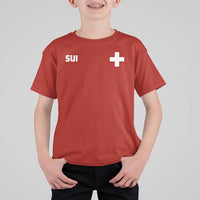 Switzerland T Shirt For Kid Retro Swiss Flag