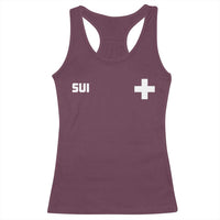 Switzerland Racerback Tank Top Retro Swiss Flag