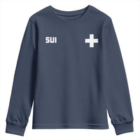 Switzerland Youth Sweatshirt Retro Swiss Flag