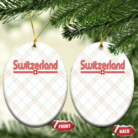 Switzerland Fan Retro Vintage Flag Ceramic Ornament