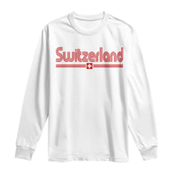 Switzerland Fan Retro Vintage Flag Long Sleeve Shirt