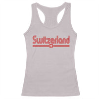 Switzerland Fan Retro Vintage Flag Racerback Tank Top