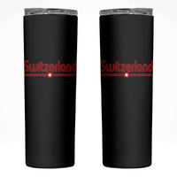 Switzerland Fan Retro Vintage Flag Skinny Tumbler
