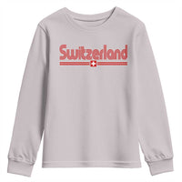 Switzerland Fan Retro Vintage Flag Youth Sweatshirt