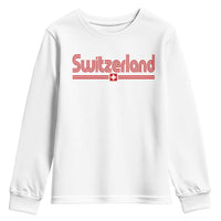 Switzerland Fan Retro Vintage Flag Youth Sweatshirt