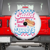 Hotdog Eatin Beef Blastin Queefs Inappropriate Spare Tire Cover Retro Groovy Hotdog Meme Funny Cringe Offensive Humor