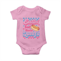 Hotdog Eatin Beef Blastin Queefs Inappropriate Baby Onesie Retro Groovy Hotdog Meme Funny Cringe Offensive Humor