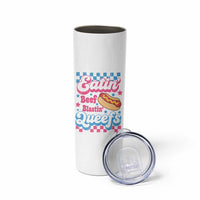 Hotdog Eatin Beef Blastin Queefs Inappropriate Skinny Tumbler Retro Groovy Hotdog Meme Funny Cringe Offensive Humor