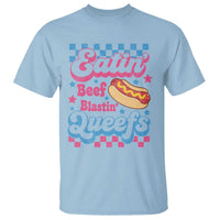Hotdog Eatin Beef Blastin Queefs Inappropriate T Shirt Retro Groovy Hotdog Meme Funny Cringe Offensive Humor