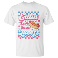 Hotdog Eatin Beef Blastin Queefs Inappropriate T Shirt Retro Groovy Hotdog Meme Funny Cringe Offensive Humor