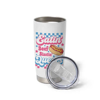 Hotdog Eatin Beef Blastin Queefs Inappropriate Tumbler Cup Retro Groovy Hotdog Meme Funny Cringe Offensive Humor