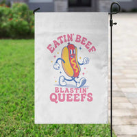 Hotdog Eatin Beef Blastin Queefs Inappropriate Garden Flag Funny Cringe Offensive Humor