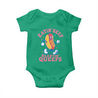 Hotdog Eatin Beef Blastin Queefs Inappropriate Baby Onesie Funny Cringe Offensive Humor