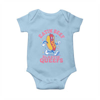 Hotdog Eatin Beef Blastin Queefs Inappropriate Baby Onesie Funny Cringe Offensive Humor