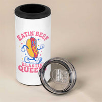 Hotdog Eatin Beef Blastin Queefs Inappropriate 4 in 1 Can Cooler Tumbler Funny Cringe Offensive Humor