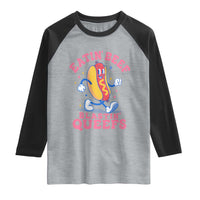 Hotdog Eatin Beef Blastin Queefs Inappropriate Raglan Shirt Funny Cringe Offensive Humor