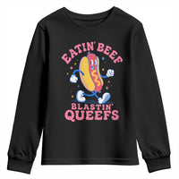Hotdog Eatin Beef Blastin Queefs Inappropriate Youth Sweatshirt Funny Cringe Offensive Humor