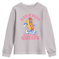 Hotdog Eatin Beef Blastin Queefs Inappropriate Youth Sweatshirt Funny Cringe Offensive Humor