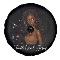 Need-Jesus Sarcastic Afro Doll Meme Funny Saying Christian Spare Tire Cover Black Girl African Pride