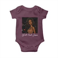 Need-Jesus Sarcastic Afro Doll Meme Funny Saying Christian Baby Onesie Black Girl African Pride