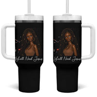 Need-Jesus Sarcastic Afro Doll Meme Funny Saying Christian Tumbler With Handle Black Girl African Pride