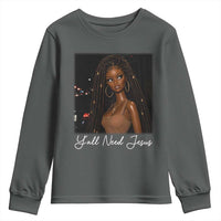 Need-Jesus Sarcastic Afro Doll Meme Funny Saying Christian Youth Sweatshirt Black Girl African Pride