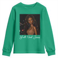 Need-Jesus Sarcastic Afro Doll Meme Funny Saying Christian Youth Sweatshirt Black Girl African Pride