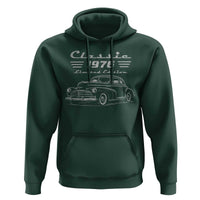 50th Birthday Hoodie Vintage Retro Car Classic 1976 50 Year Old Gift