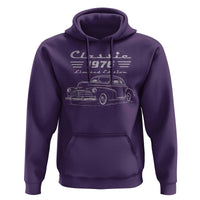 50th Birthday Hoodie Vintage Retro Car Classic 1976 50 Year Old Gift