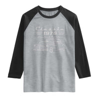 50th Birthday Raglan Shirt Vintage Retro Car Classic 1976 50 Year Old Gift