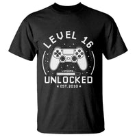 Level 16 Unlocked Video Gamer 16th Birthday Gift T Shirt Vintage 2010 16 Year Old Gift