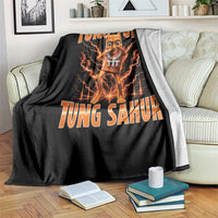 Tung Tung Tung Sahur is Calling Scuba Dance Meme Throw Blanket Italian Brainrot