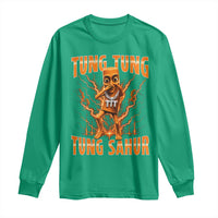 Tung Tung Tung Sahur is Calling Scuba Dance Meme Long Sleeve Shirt Italian Brainrot