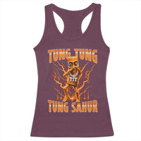 Tung Tung Tung Sahur is Calling Scuba Dance Meme Racerback Tank Top Italian Brainrot