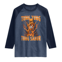 Tung Tung Tung Sahur is Calling Scuba Dance Meme Raglan Shirt Italian Brainrot