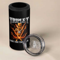 Triple T Tung Tung Tung Sahur Brainrot Meme 4 in 1 Can Cooler Tumbler