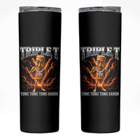 Triple T Tung Tung Tung Sahur Brainrot Meme Skinny Tumbler