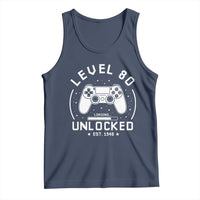 Level 80 Unlocked Video Gamer 80th Birthday Gift Tank Top Vintage 1946 80 Year Old Gift