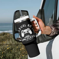 Level 80 Unlocked Video Gamer 80th Birthday Gift Tumbler With Handle Vintage 1946 80 Year Old Gift