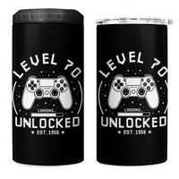 Level 70 Unlocked Video Gamer 70th Birthday Gift 4 in 1 Can Cooler Tumbler Vintage 1956 70 Year Old Gift