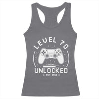 Level 70 Unlocked Video Gamer 70th Birthday Gift Racerback Tank Top Vintage 1956 70 Year Old Gift