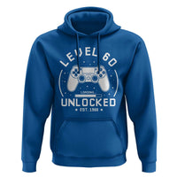 Level 60 Unlocked Video Gamer 60th Birthday Gift Hoodie Vintage 1966 60 Year Old Gift
