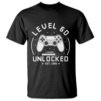 Level 60 Unlocked Video Gamer 60th Birthday Gift T Shirt Vintage 1966 60 Year Old Gift