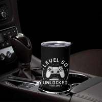 Level 50 Unlocked Video Gamer 50th Birthday Gift Tumbler Cup Vintage 1976 50 Year Old Gift