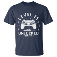 Level 21 Unlocked Video Gamer 21st Birthday Gift T Shirt Vintage 2005 21 Year Old Gift