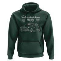 75th Birthday Hoodie Vintage Retro Car Classic 1951 75 Year Old Gift