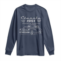 75th Birthday Long Sleeve Shirt Vintage Retro Car Classic 1951 75 Year Old Gift